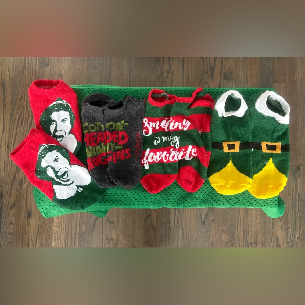 ELF MOVIE SOCKS | 4 Pairs | Christmas Holiday | Variety of Styles | Size 5-11 - Picture 11 of 11